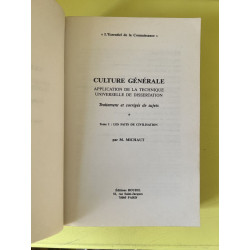 Culture generale : Application de la Technique Universelle de la...