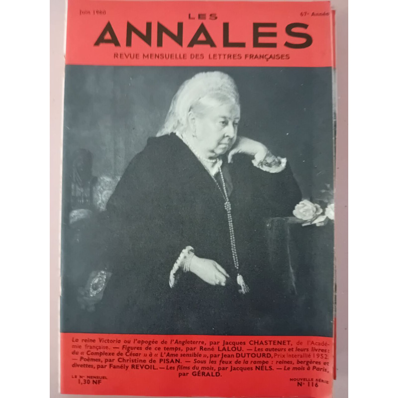 Revue Les annales des lettres françaises N° 116