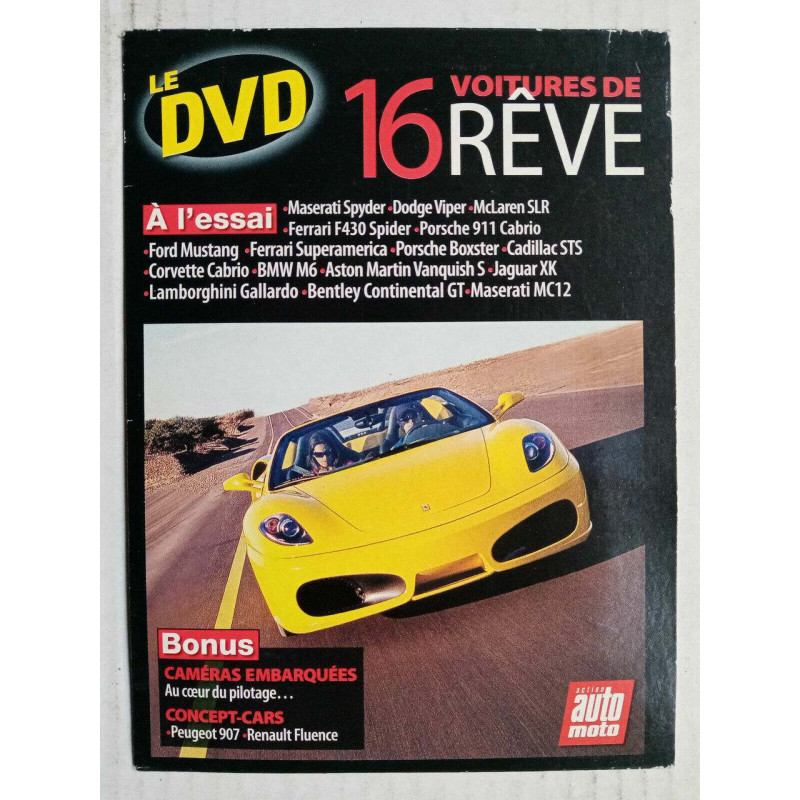 16 Voitures de rêve - Action Auto Moto DVD
