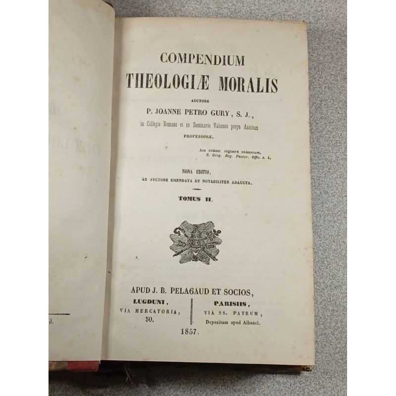 Compendium theologiae moralis tomus II