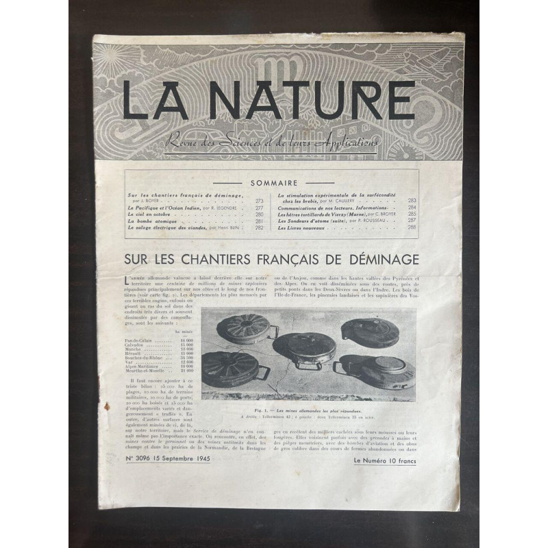 La Nature Nº3096 Septembre 1945