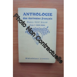 ANTHOLOGIE DES ECRIVAINS FRANCAIS poésie (XIXè siècle) Tome 1 :...
