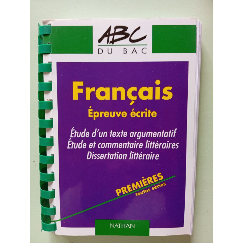 Français premières toutes séries: Épreuve écrite