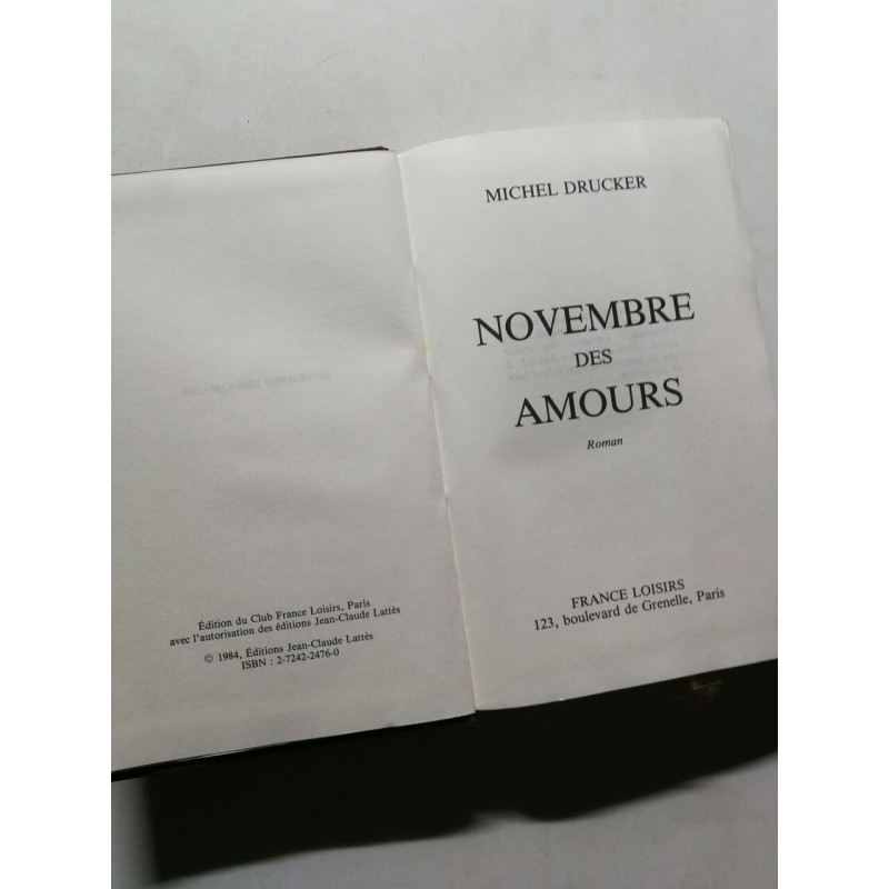 Novembre des amours