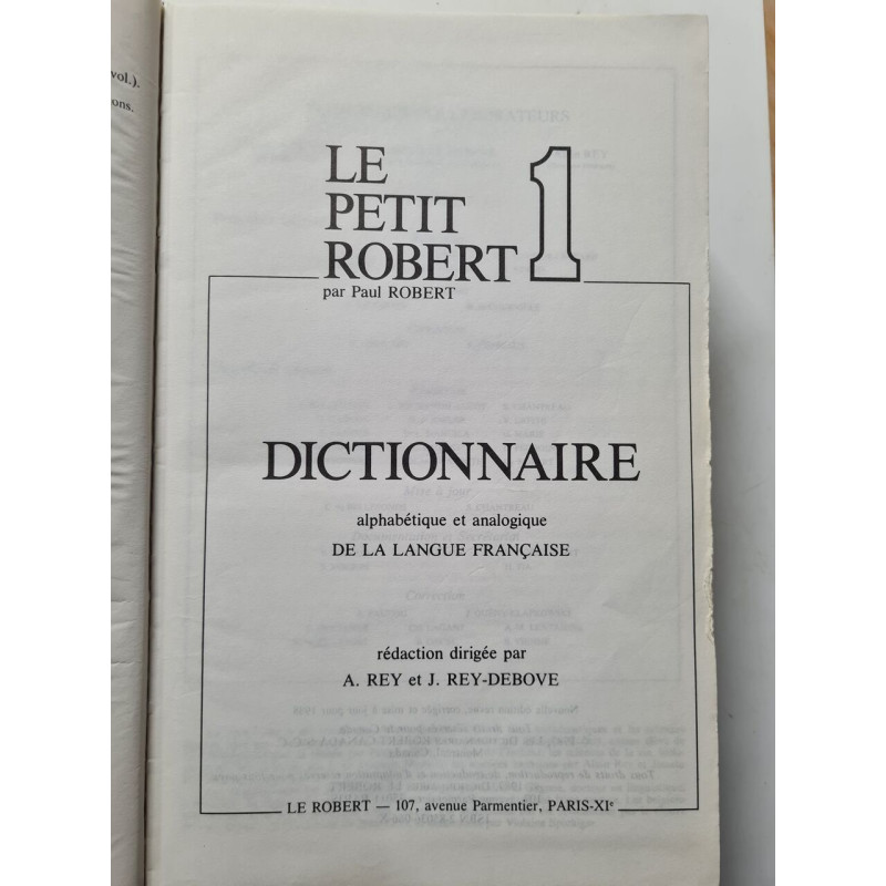 Le Petit Robert 1