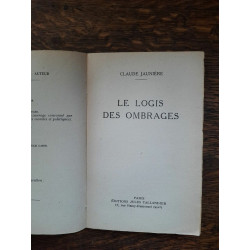 Claude Jaunière Le Logis des Ombrages taillandier
