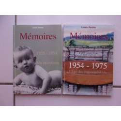 lot Louis PETITE Mémoires tome 1 1933 1954 tome 2 1954 1975