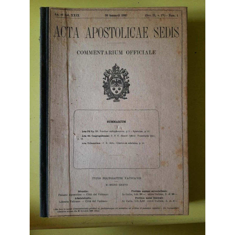 Acta Apostolicae Sedis Commentarium officiale