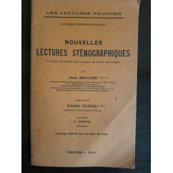 Jean Brousse - Nouvelles Lectures Sténographiques 1re Série