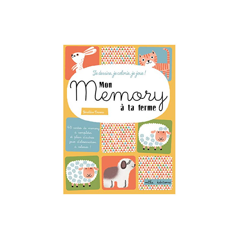 Je dessine colorie je joue : Mon memory des animaux de la campagne