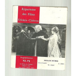 Répertoire des films Ufoleis Citévox programmation 72 - 73 Image...
