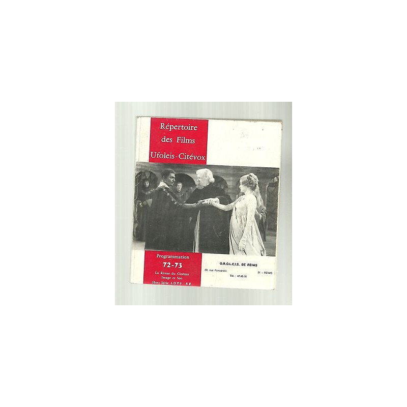 Répertoire des films Ufoleis Citévox programmation 72 - 73 Image...