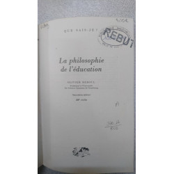 Que sais-je : La Philosophie de l'éducation