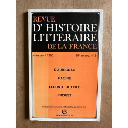 Revue d'histoire littéraire de la france 90e année n°2