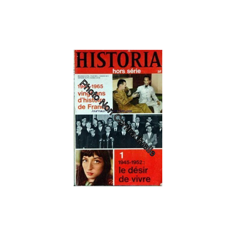 HISTORIA du 01/10/1966 - 1945 - 1965 - 20 ANS D'HISTOIRE DE FRANCE...