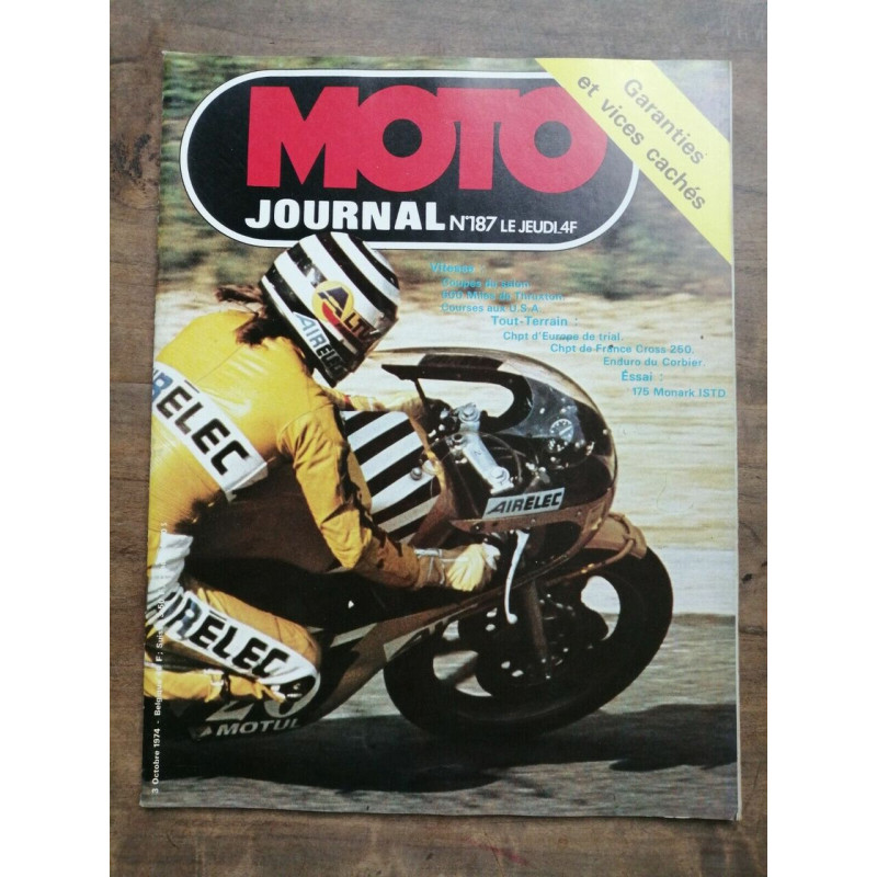 Moto Journal Nº 187 3 Octobre 1974