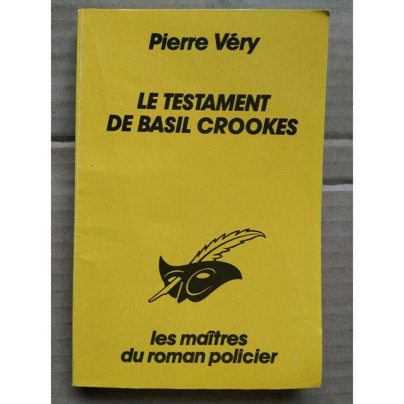 Pierre Véry Le testament de basil crookes Le masque