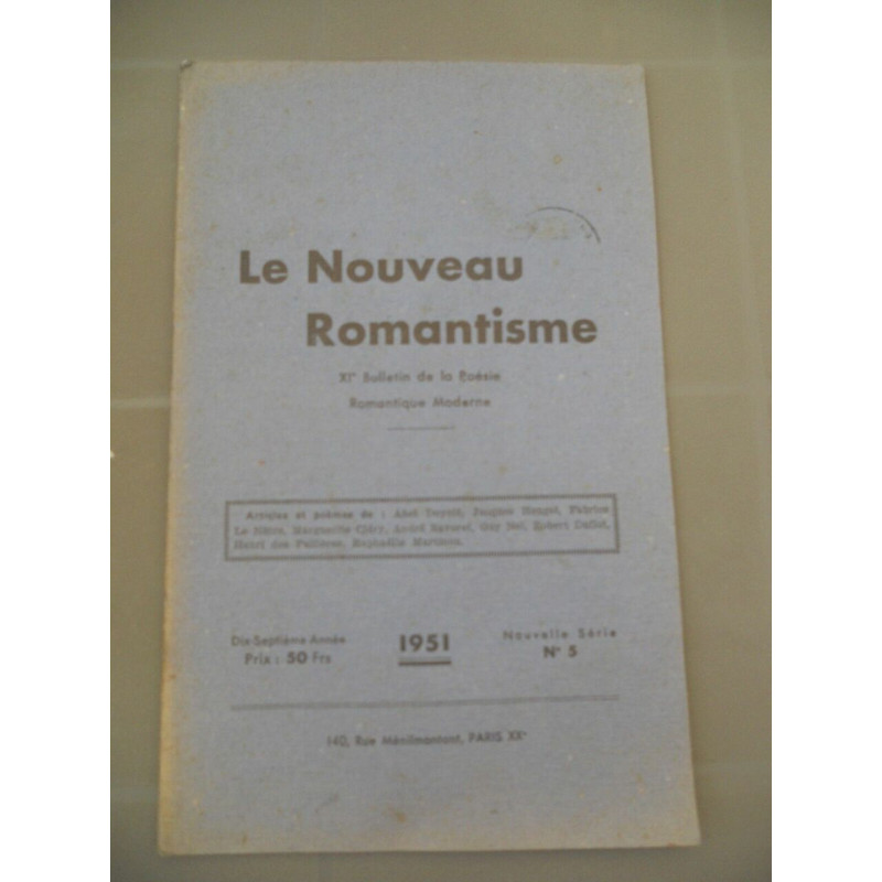 Le nouveau romantisme Nouvelle Série n5