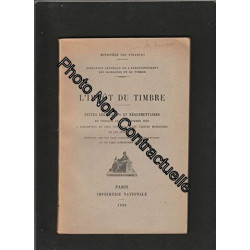 L'impot du timbre : textes legislatifs et reglementaires en...
