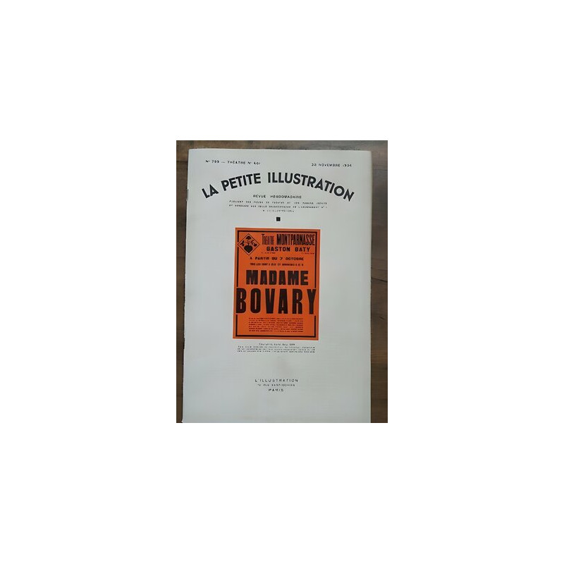La Petite illustration n799 Théatre Nº401 28 Novembre 1936
