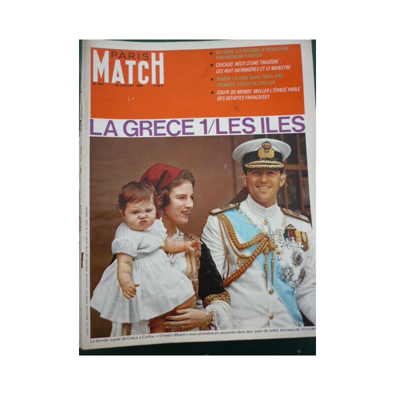 PARIS MATCH n903 30 juillet 1966 Grèce 1les îles famille royale
