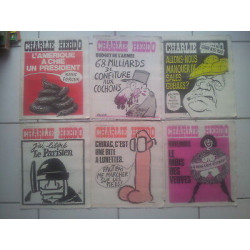 lot 6 CHARLIE HEBDO 312 313 314 315 316 317 Cabu Reiser Wolinski