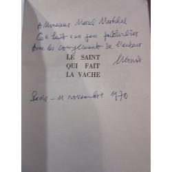 Silvain monod Le Saint qui fait la vache avec envoi