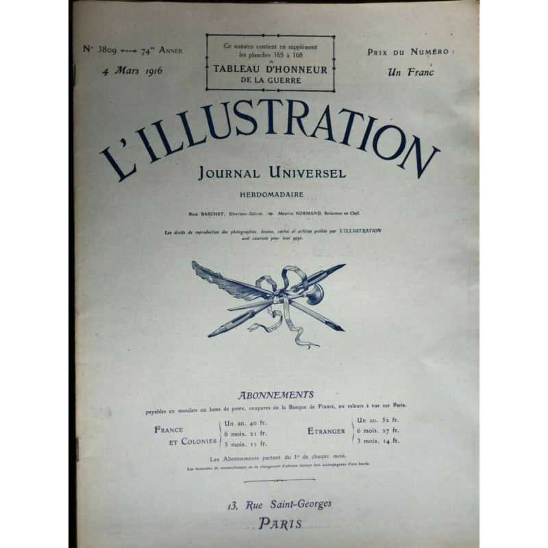 journal Universel N 3809 74 année 4 Mars 1916