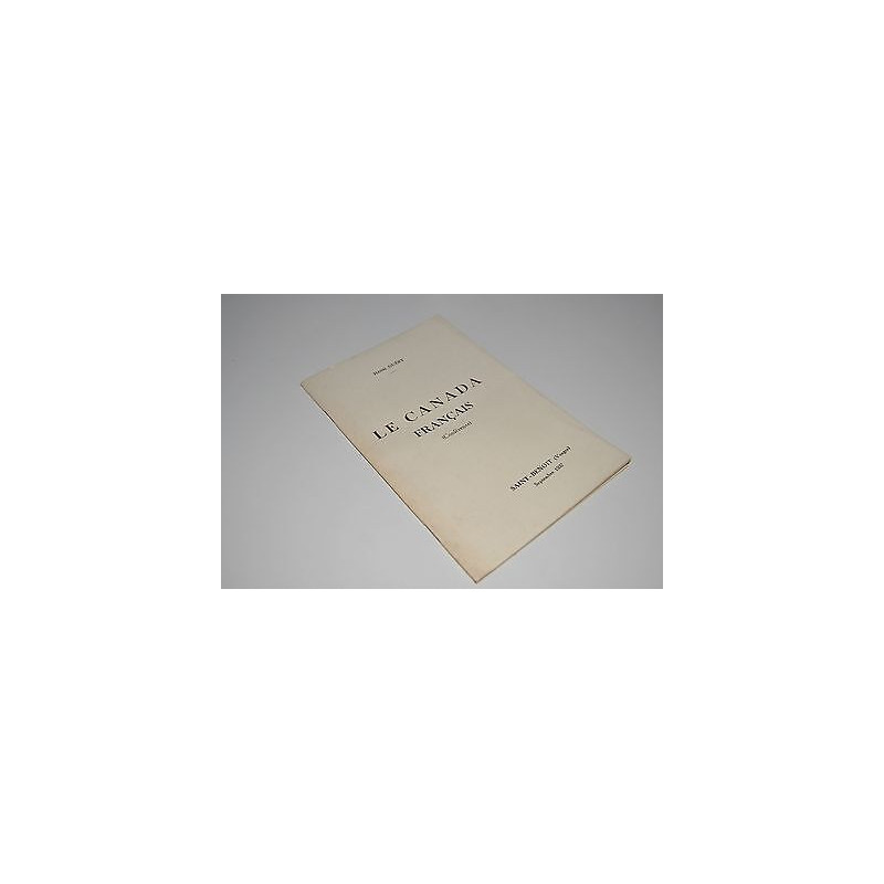 LE CANADA FRANCAIS Conférence à saint benoit Vosges 88