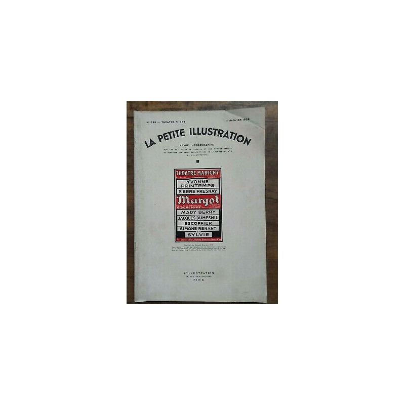 La Petite illustration n755 Théatre Nº382 11 Janvier 1936