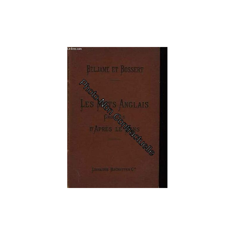 Les mots anglais groupés d'après le sens