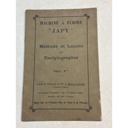 Machine a écrire "Japy" Méthode et Leçons de Dactylographie