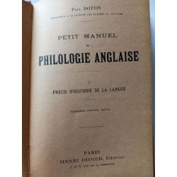 Philologie Anglaise. TOME 1