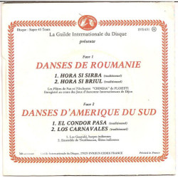 Panorama Folklorique - Danses De Roumanie Et D'Amérique Du Sud