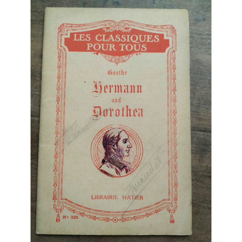 goethe Hermann und Dorothea Les classiques pour tous hatier