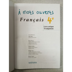 A mots ouverts : Français 4e
