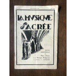 LA MUSIQUE sacrée n 7 et 8 juillet aout 1934