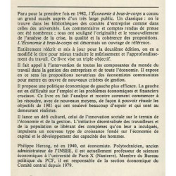 L'ECONOMIE Nouvelle à bras le corps