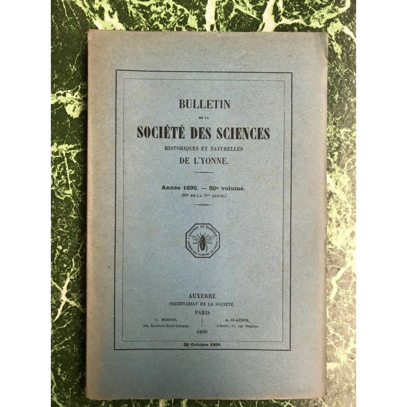 BULLETIN SOCIETE DES SCIENCES DE lyonne anné 50e volume