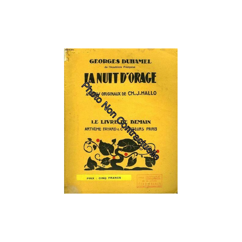 La nuit d'orage. 44 bois originaux de ch.j.hallo. le livre de...