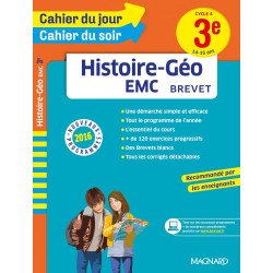 Cahier du jour/Cahier du soir Histoire-Géo-EMC 3e: 14-15 ans