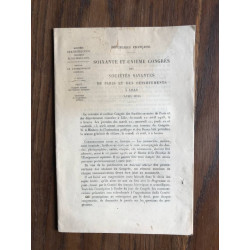 Republique française. SOIXANTE ET UNIEME CONGRES des SOCIÉTÉS...