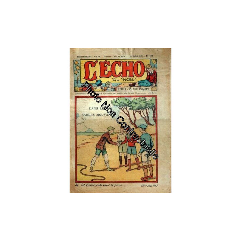 ECHO DU NOEL [No 1176] du 19/03/1933 - DANS LES SABLES MOUVANTS