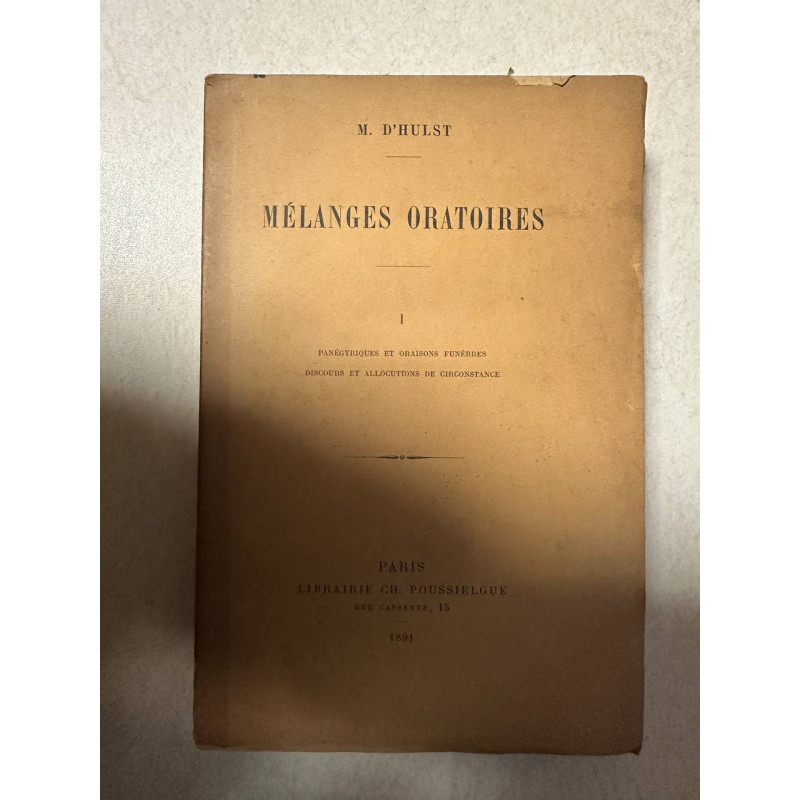 Mélanges oratoires 1