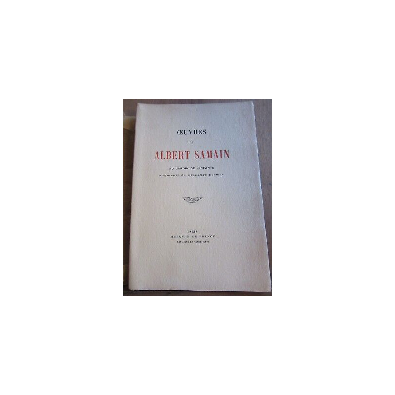 œuvres de Au jardin de l'infante Mercure de france