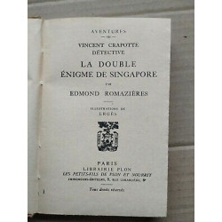 La Double énigme de Singapore Librairie plon
