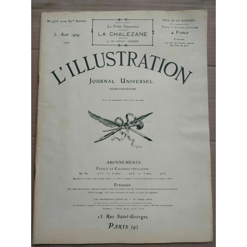n4513 31 Août 1929 La Petite Illustration n445 31 Août 1929