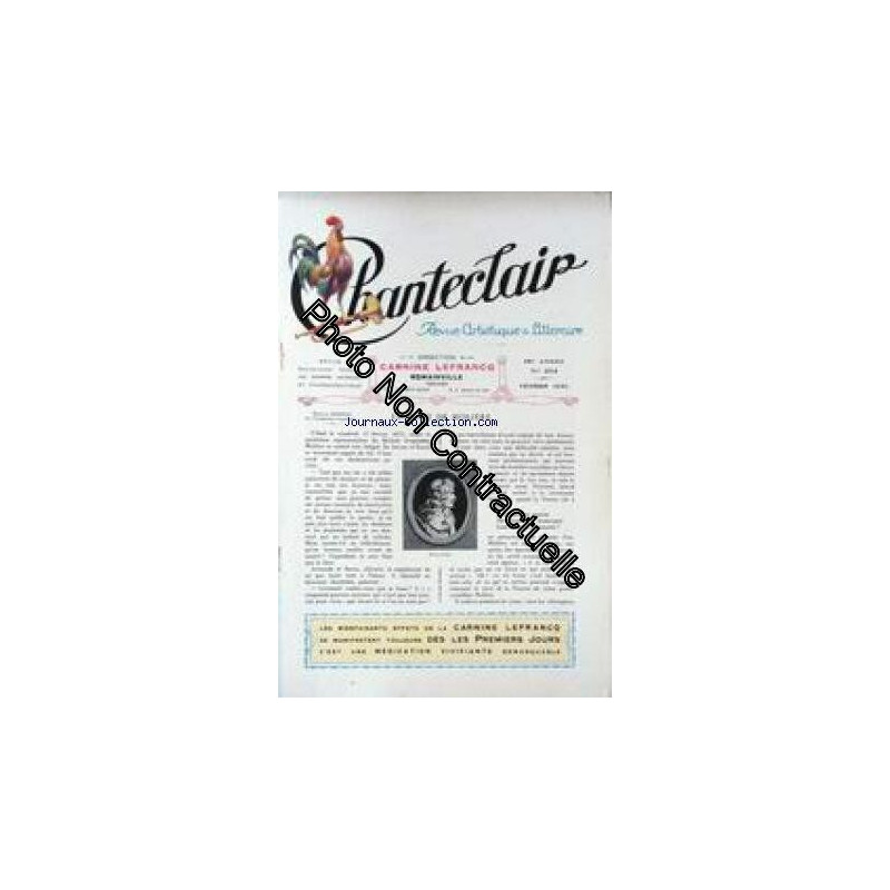 CHANTECLAIR [No 264] du 01/02/1930 - LA MORT DE MOLIERE - MAURICE...