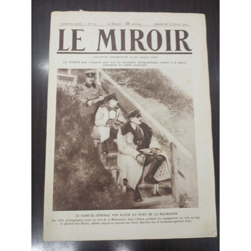 Journal Le Miroir N° 83 - 1915