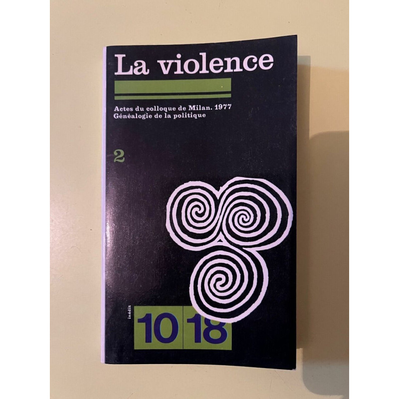 La violence actes du colloque de milan 1977 Tome 2 1978